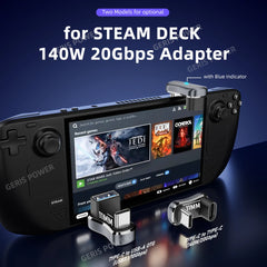 180 Degree Angle USB C Adapter Type C Male to Female 20Gbps PD 140W Fast Charging Converter Adapter for Steam Deck Accessories