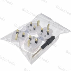 4Pcs UK 3 Pins AC Electrical Power Rewireable Plug Male Wire Fused Socket Adaptor Extension Cord Cable Connector + Screw Driver