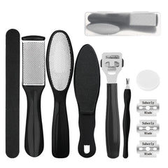 27PCS Foot Care Tool Pedicure Manicure Kit Set Stainless Steel Peeling Exfoliating Callus Dead Skin Remover Foot Scrubbing Brush