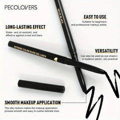 3PCS Waterproof Lasting Matte Eyeliner Gel Pencil Black Quick Drying Sweatproof Smudge Proof Natural Eye Liner Gel Pen Makeup