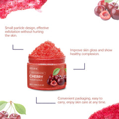Cherry Sugar Body Scrub Gently Exfoliates, Cleanses, Moisturizes, Moisturizes, and Nourishes Body Care