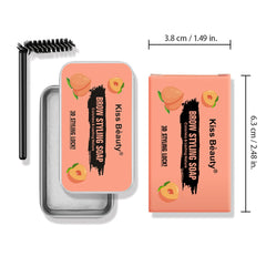 Colorless transparent eyebrow cream styling soap for refreshing and long-lasting natural eyebrow styling with eyebrow brush