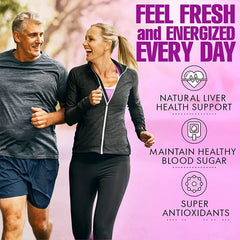 Liver Capsules Alfalfa, Dandelion + Milk Thistle Liver Detox and Cleanse for Healthy Antioxidants and Detoxifiers