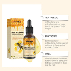 Bee Venom Antifungal Drops Nail Soothing Growth Bee Venom Nail Treatment Cleaning Spray for Hand Foot Nails Protection Care