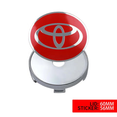 56/60mm Car Wheel Hub Center Cap Aluminum Metal Logo Stickers For Toyota Rav4 Corolla Camry Aqua Auris Cross Yaris TRD Prius GR