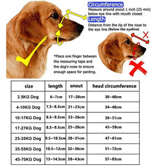 Adjustable Dog Muzzle Anti-Biting Dog Mouth Cover With Reflective Strip Can Drink Water Breathable Plastic