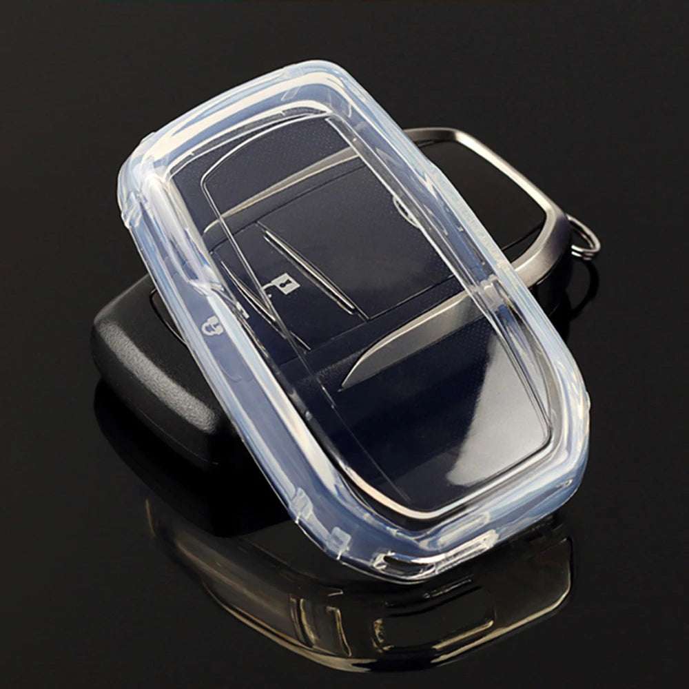 Transparent TPU Key Case Cover Shell For Toyota Corolla SE 2023 Camry 50 55 TLC200 Yaris Land Cruiser Prado150 RAV4 Venza SIENNA