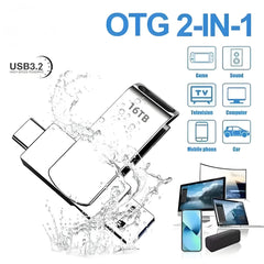 Xiaomi USB 3.2 16TB USB Flash Drive Memory Type-c 2-In-1 8TB 16TB OTG Pendrive 4TB High Speed Flash Disk 2TB For Computer Laptop