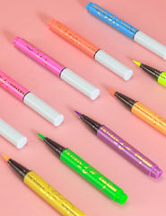 Fit Colors 12pcs/set colorful liquid UV waterproof Fluorescent Eyeliner Face Body Paint Pen long-lasting easy to remove