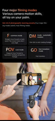 AOCHUAN 3-Axis Handheld Gimbal Stabilizer for Smartphone with Fill Light for iPhone Android Face Tracking Vlog Smart XE