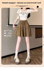 Ice Silk Thin Breathable Large Size Slimming Wide Leg Five-Quarter Pants Women Summer High Waist Qui Dry orts Casual Pant...