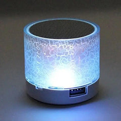 مكبر صوت صغير لاسلكي مزود بتقنية البلوتوث ومكبر صوت LED وبطاقة SD ومضخم صوت USB وموسيقى MP3 محمولة وعمود صوت للكمبيوتر والهاتف المحمول
