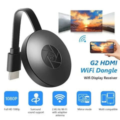 جهاز VIKEFON G2 بشاشة عرض MiraScreen بدقة 1080 بكسل، متوافق مع HDMI وواي فاي، دونجل Miracast محمول، متوافق مع شاشة التلفزيون المرآة