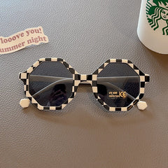 2023 Children Cute Striped Polygon UV400 Sunglasses Baby Girls Outdoor Sun Protection Sunglasses Kids Eye Protection Sun Glasses