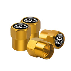 4PCS Car Badge Wheel Tires Valve Caps Metal Tyre Dust Covers For Toyota Fortuner Chr Verso Prius Hiace Trd Yaris Corolla Camry