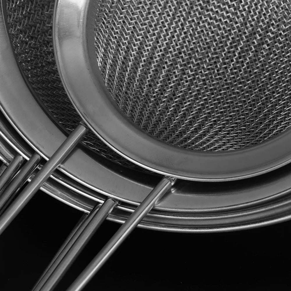 Flour Strainer Mesh With Handle Diameter7/8/10/12/14/16/18/20/22cm Stainless Steel Colander Tea Sifter Kitchen Sieve Filter Tool