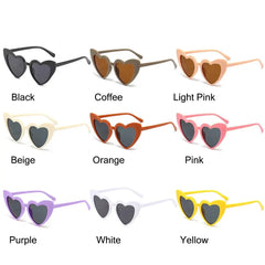 Kids Heart Sunglasses Cartoon Eyewear Vintage Heart-Shaped for Boys Girls 3-9 Years Toddler Sunglasses Outdoor Children Glasses
