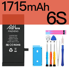 PINZHENG Real High Capacity Battery For iPhone 8 SE2020 6 6S 7 8Plus X Xs Max Xr Phone Replacement Batteries Warranty One Year