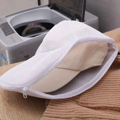 Washing Machine Hat Wash Protector Cap Cleaner Laundry Bag Small Clothes Wash Bag Anti-Deformation Mesh Organizer Zip Bags