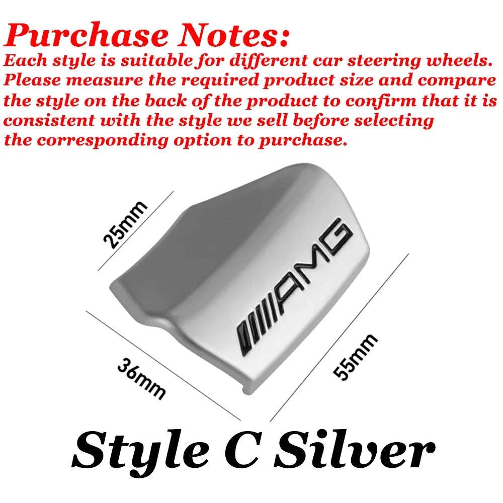 ABS Car Steering Wheel Emblem Sticker Interior Badge Decoration for Mercedes Benz W205 W168 W108 AMG W176 W204 W212 GLC CLA GLA