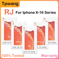 شاشة لمس LCD OLED ناعمة/Incell RJ جديدة 16PM لهاتف iPhone X XR XSMAX 11 12 13 14 15 16PROMAX PLUS MINI