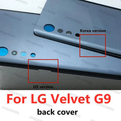 Back Glass G9 Replacement For LG Velvet G9 4G G910 5G G900 Battery Cover Rear Door Lid Panel Housing Case Camera Lens Sticker