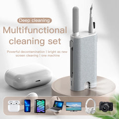 5 in 1 Keyboard Cleaner Brush Kit with Spray Port Portable Headset Cleaning Tool Multifunctional Accessories for Airpods 3