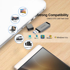 Lenovo 64TB USB Flash Drives USB 3.0 Metal Pen Drive 8TB OTG High Speed Pendrive Portable Ssd 4tb 2TB Usb Memories For Laptop PC