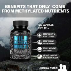 Male and female wild methylated multivitamins | Folic acid, vitamin C A、K2、D、E、 Choline, biotin, coenzyme Q10, etc