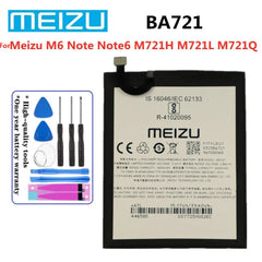 بطارية أصلية 100% BA721 بسعة 4000 مللي أمبير في الساعة لهاتف Meizu M6 Note Note6 M721H M721L M721Q، بطارية هاتف عالية الجودة متوفرة في المخزون