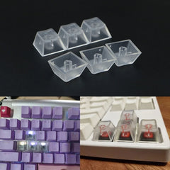 10Pcs Transparent ABS Keycaps Mechanical Keyboard Matte Backlit for Key caps For Cherry Gateron Kailh