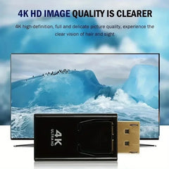 4K DisplayPort to HDMI-Compatible Adapter DP Male to Female HDMI-Compatible Converter 1080P Video for PC HDTV Laptop