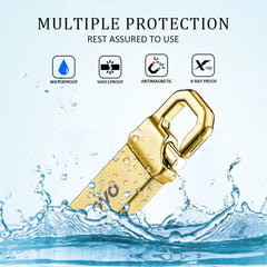 محرك أقراص فلاش USB معدني عالي السرعة من لينوفو بسعة 2 تيرابايت بمنفذ USB 3.0 بسعة 1 تيرابايت و512 جيجابايت، محرك أقراص USB محمول مقاوم للماء