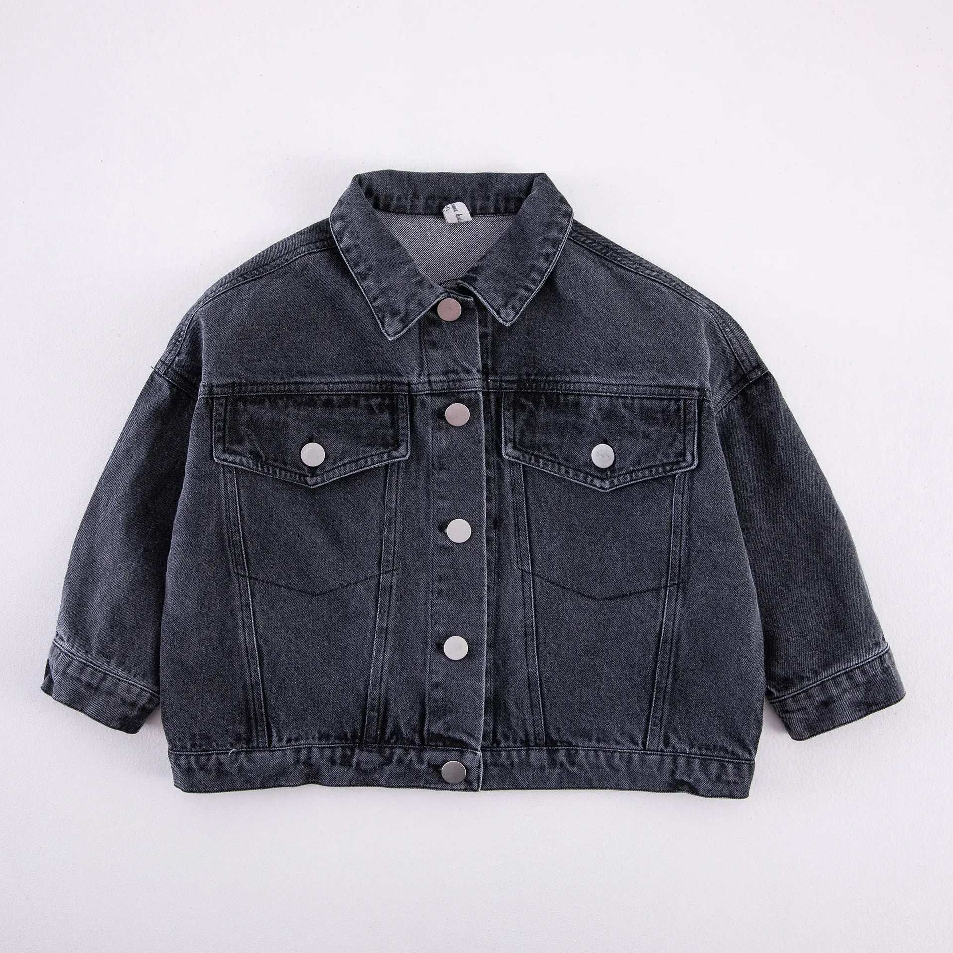 6704-1 Children's Denim Jacket Spring and Autumn Korean Girl's Denim Jacket Casual Loose Boy's Coat Cardigan.
