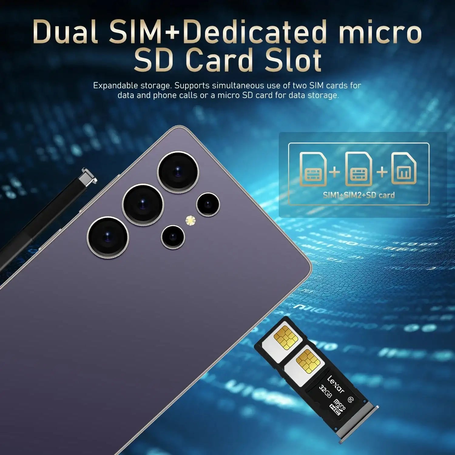 FUFFI S25 Pro Smartphone 5G Cellphones Android 12,6.8 inch Screen,12+512GB,24+48MP Mobile phone 5800mAh Google Play Store,Phone