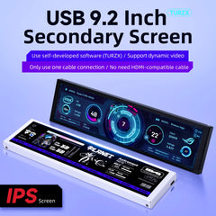 8.8 Inch IPS Type C Secondary Screen USB-C Interface Computer Monitoring CPU GPU RAM Dislpay Smart Screen No Need AIDA64