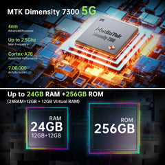 هاتف ذكي Unihertz Jelly Max 5G Mini يعمل بنظام Android 14 ومعالج Dimensity 7300 وذاكرة 12 جيجابايت وذاكرة 256 جيجابايت وكاميرا 100 ميجابكسل وبطارية 4000 مللي أمبير في الساعة وشاشة 5.05 بوصة