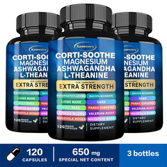 Corti-Soothe Cortisol Supplement - Manage Stress, Maintain Calm & Support Adrenal Health,with Magnesium, Ashwagandha, L-Theanine