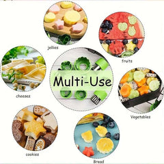 9PCS/Stainless steel Cookie and Vegetable Cutting Set - Mini fruit and cookie embossing molds for children's baking