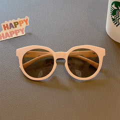 2023 New Kids Cute Checker Panel Color Round UV400 Sunglasses Baby Girls Outdoor Sun Protection Sunglasses Children Sun Glasses