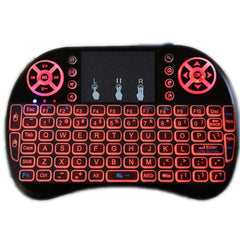 Backlight English Russian French Spanish Portugal Fly Air Mouse 2.4G Touchpad for Android TV Box PC I8 Mini Wireless Keyboard