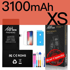 PINZHENG Real High Capacity Battery For iPhone 8 SE2020 6 6S 7 8Plus X Xs Max Xr Phone Replacement Batteries Warranty One Year