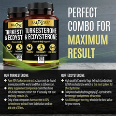 Balincer TURKESTERONE  & ECDYSTERONE  Extracts-energy Booster,Promote Muscle Growth, Strengthening, Energy and Endurance