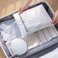 White Durable Large Washing Laundry Bag Mesh Organizer Net Dirty Bra Socks Underwear Shoe Storag Wash Machine Cover Clothes