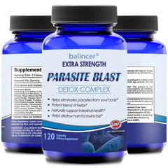 Antibacterial PARASITE BLAST, Removes All Body Parasites, Natural Gut Health, Cleans Colon Detox + Cleanse, Liver Immunity