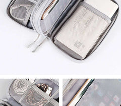Data Cable Storage Bag Waterproof Portable Carry Case  Storage Bag Travel Organizer Bag for Cable Cord USB Charger
