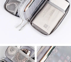 Data Cable Storage Bag Waterproof Portable Carry Case  Storage Bag Travel Organizer Bag for Cable Cord USB Charger