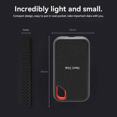 قرص صلب خارجي محمول من لينوفو E60 بسعة 1 تيرابايت و2 تيرابايت و256 تيرابايت بمنفذ USB 3.1 عالي الدقة لأجهزة الكمبيوتر المحمولة وPS5 وقرص صلب محمول للتخزين