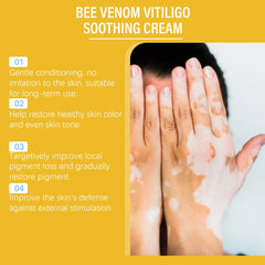 Bee Venom Vitiligo Soothing Cream Repair Leukoplakia Reduce Pigment Evens Skin Tone Treatment White Spot Disease Cream Body Care