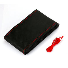 Car Steering Wheel Cover Needles And Braid Thread Artificial Leather Car Covers Suite 3 Color DIY Texture Soft Auto Accessories